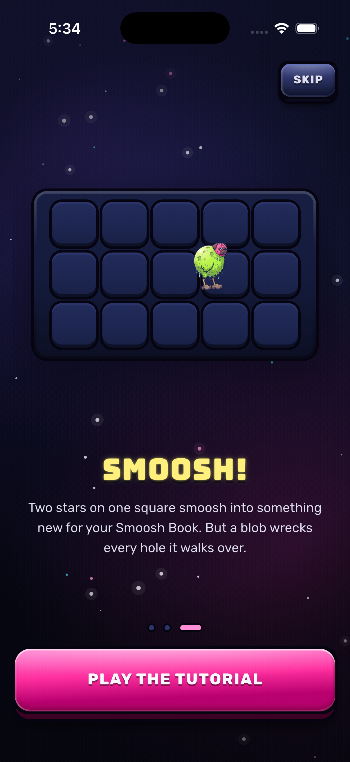 Boot it, then smoosh screen from the Wandering Stars intro